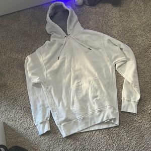 All white champion hoodie